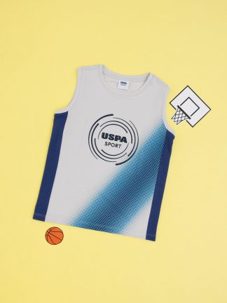 تی شرت پسرانه خاکستری روشن یو اس پولو