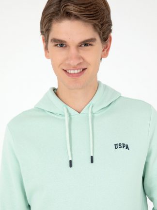 هودی مردانه آبی فیروزه ای یو اس پولو