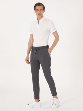 شلوار پارچه ای مردانه خاکستری تیره پیرکاردین