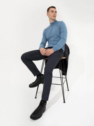 شلوار کتان مردانه سرمه ای پیرکاردین