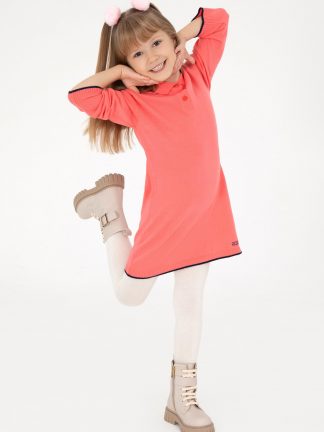 پیراهن دخترانه گل انار یو اس پولو