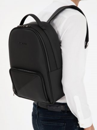 کوله پشتی مردانه مشکی پیرکاردین