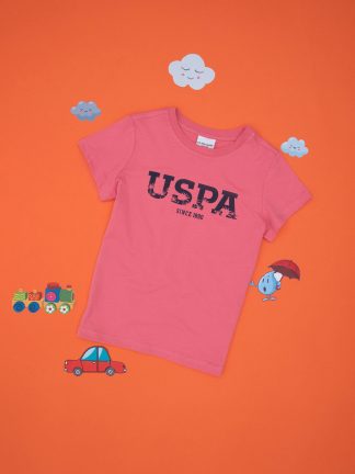 تی شرت پسرانه صورتی تیره یو اس پولو