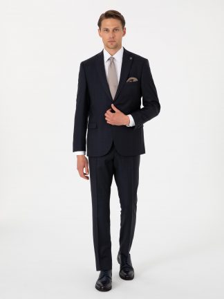 کت و شلوار مردانه سرمه ای پیرکاردین