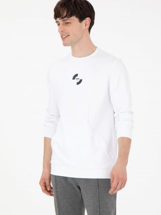 سویشرت مردانه سفید یو اس پولو