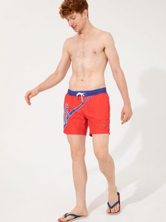 مایو مردانه قرمز یو اس پولو