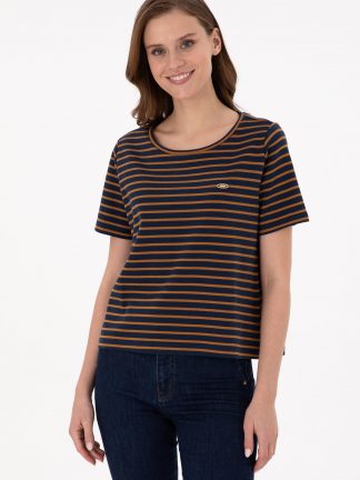 تیشرت زنانه سرمه ای یو اس پولو