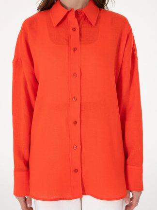 شومیز زنانه قرمز پیرکاردین