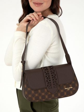 کیف دوشی زنانه قهوه ای پیرکاردین