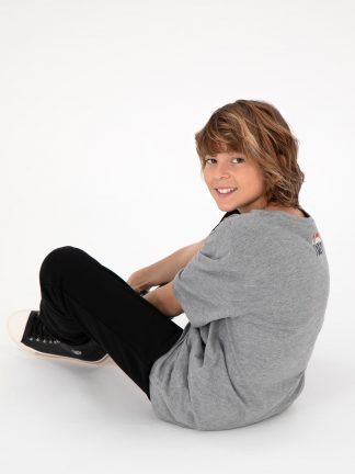 تی شرت پسرانه خاکی ملانژ یو اس پولو