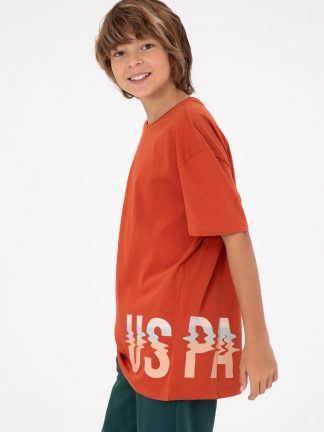 تی شرت پسرانه آجری یو اس پولو