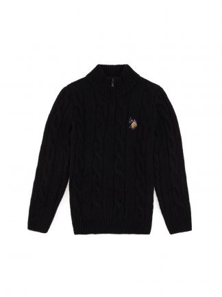 پلیور پسرانه مشکی یو اس پولو