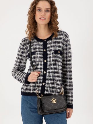 کیف دوشی زنانه مشکی یو اس پولو