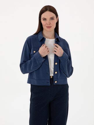 ژاکت زنانه سرمه ای پیرکاردین