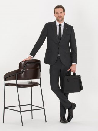 کت و شلوار مردانه خاکی ملانژ پیرکاردین