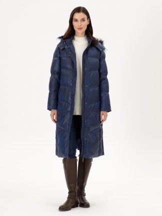 کاپشن زنانه سرمه ای پیرکاردین