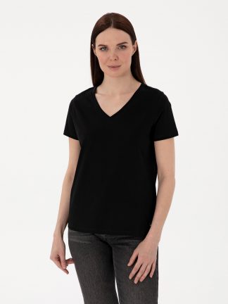 تیشرت زنانه مشکی پیرکاردین