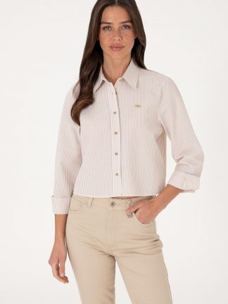 شومیز زنانه بژ یو اس پولو