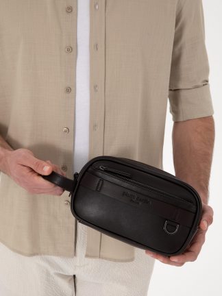 کیف مردانه قهوه ای پیرکاردین