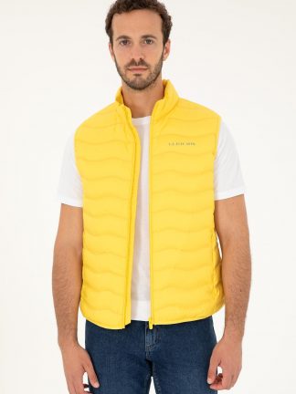 جلیقه ورزشی مردانه زرد یو اس پولو