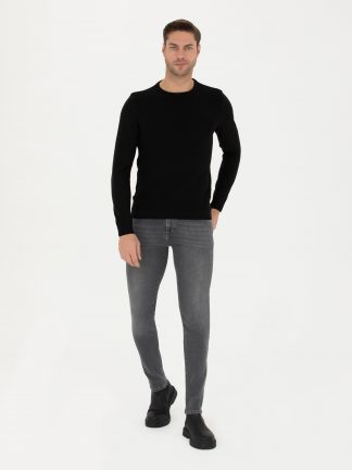 شلوار جین جذب مردانه خاکستری پیرکاردین