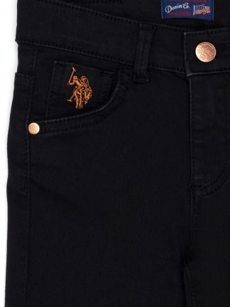 شلوار جین دخترانه مشکی یو اس پولو