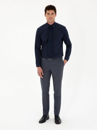 شلوار پارچه ای مردانه آبی تیره پیرکاردین