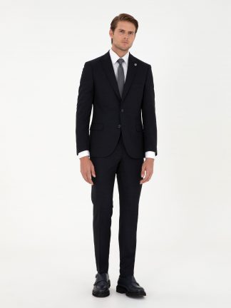 کت و شلوار مردانه سرمه ای پیرکاردین