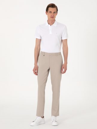 شلوار پارچه ای مردانه بژ پیرکاردین