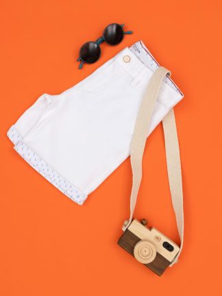 شلوارک پسرانه سفید یو اس پولو