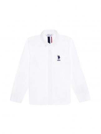 پیراهن پسرانه سفید یو اس پولو