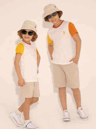 شلوارک پسرانه طوسی یو اس پولو