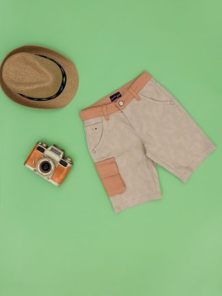 شلوارک پسرانه بژ یو اس پولو