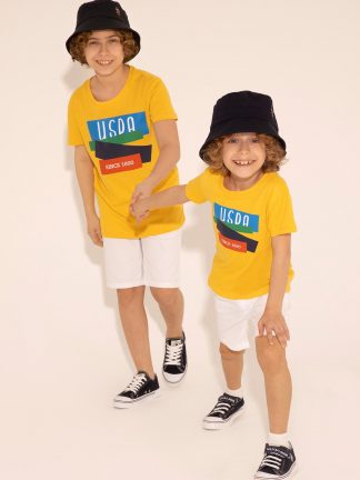 شلوارک پسرانه سفید یو اس پولو