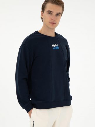 سویشرت مردانه سرمه ای یو اس پولو