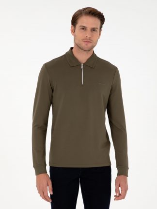 سویشرت مردانه خاکی تیره پیرکاردین