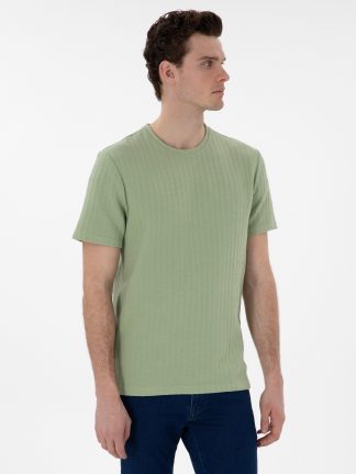 تی شرت مردانه خاکی روشن پیرکاردین