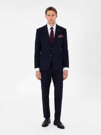 کت و شلوار مردانه سرمه ای پیرکاردین