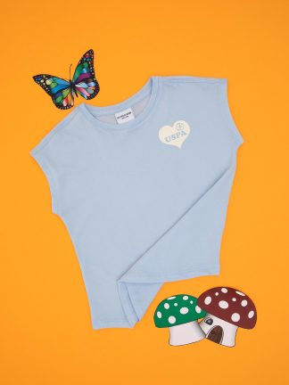 تی شرت دخترانه آبی روشن یو اس پولو