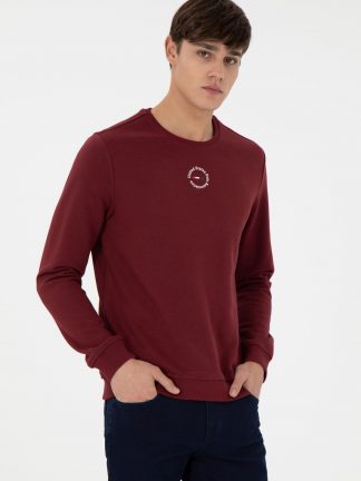 سویشرت مردانه زرشکی یو اس پولو