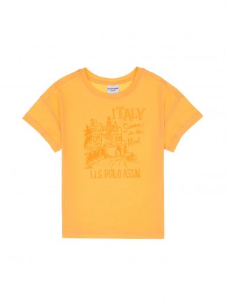 تی شرت دخترانه خربزه ای یو اس پولو