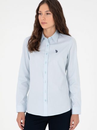 شومیز زنانه آبی روشن یو اس پولو