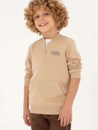 سویشرت پسرانه بژ یو اس پولو