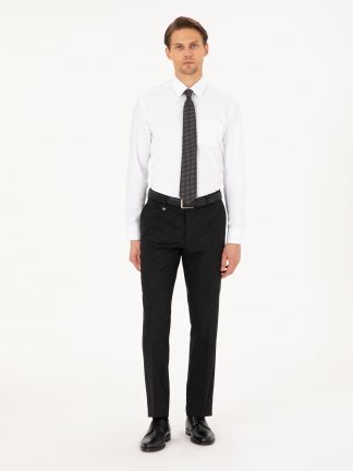 شلوار پارچه ای مردانه خاکستری تیره پیرکاردین