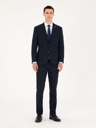 کت و شلوار مردانه سرمه ای پیرکاردین