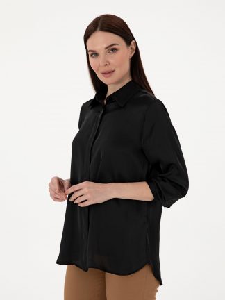 شومیز زنانه مشکی پیرکاردین