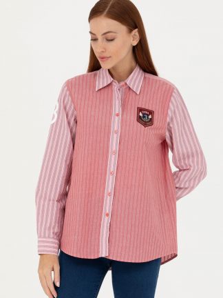 شومیز زنانه قرمز یو اس پولو