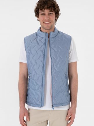 جلیقه ورزشی مردانه آبی یو اس پولو