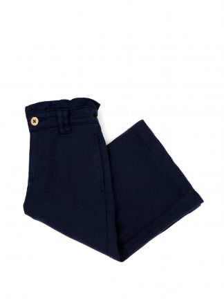 شلوار کتان دخترانه سرمه ای یو اس پولو