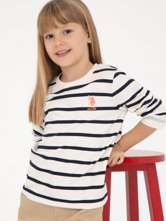 سویشرت دخترانه کرم یو اس پولو